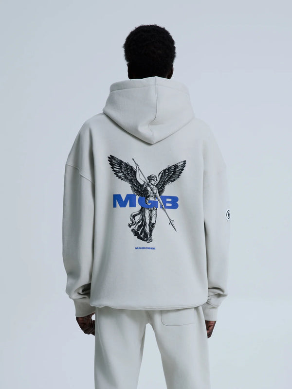 MagicBee Archangel Logo Hoodie - Ice Grey