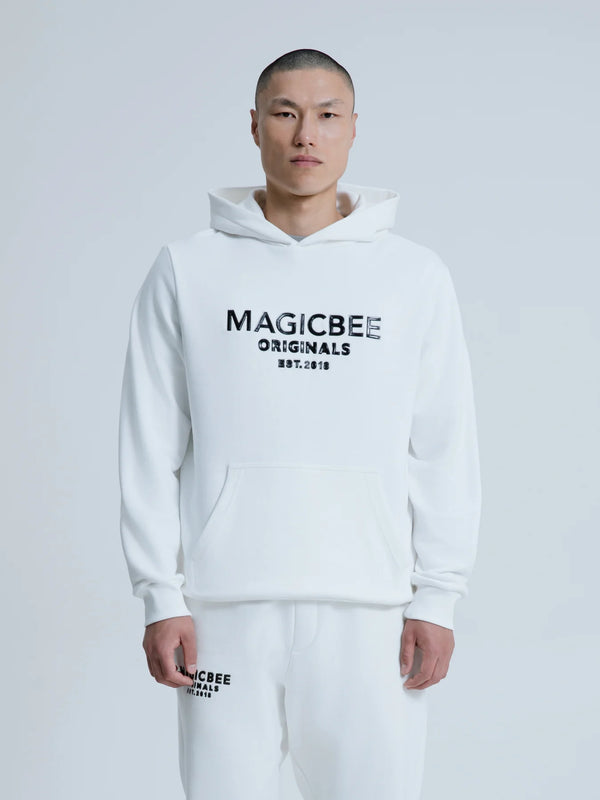 MagicBee Originals 3D Logo Hoodie - Off White