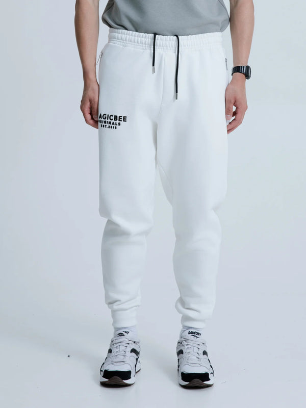 MagicBee Originals 3D Logo Zip Pants - Off White