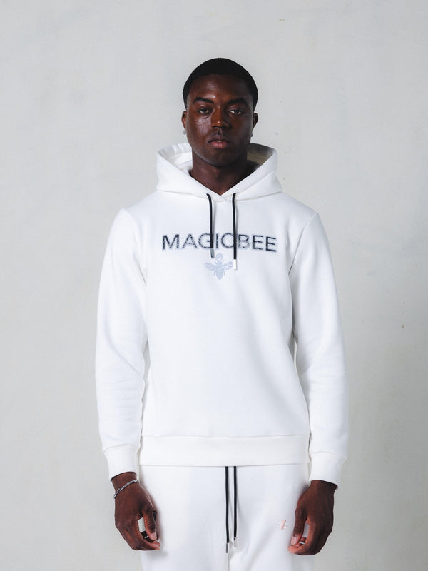 MAGICBEE ESSENTIAL LOGO HOODIE - OFF WHITE