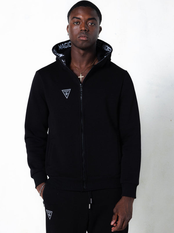 MAGICBEE HOOD TAPE JACKET - BLACK