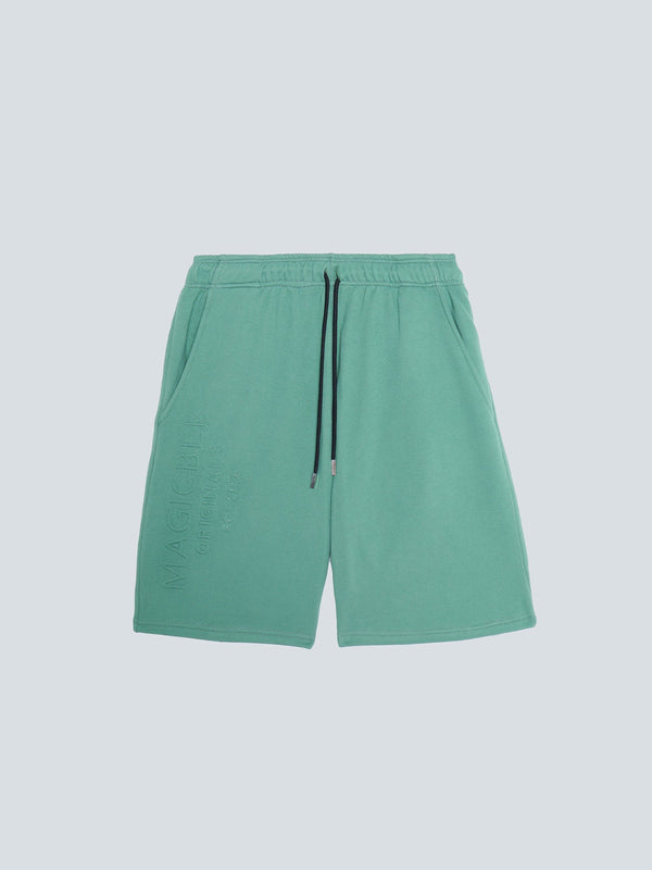 MAGICBEE ORIGINALS EMBOSSED LOGO SHORTS - LIGHT GREEN