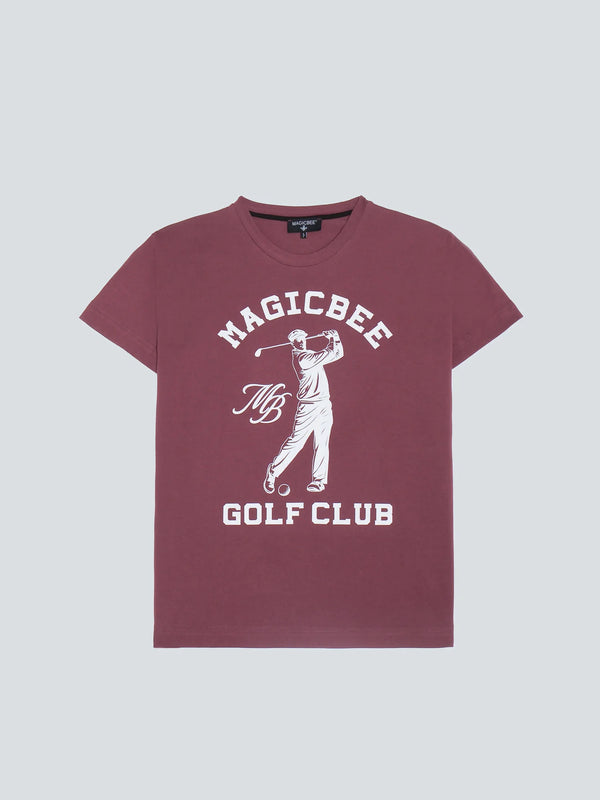 MAGICBEE GOLF LOGO TEE - BURGUNDY