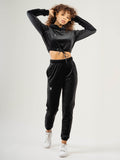 MagicBee Velvet Track Top - Black (7512556110082)