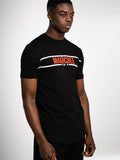 Ανδρικό T-Shirt MagicBee Red/Βlack Striped Logo Tee “MAGIC BEE” (7627621826818)