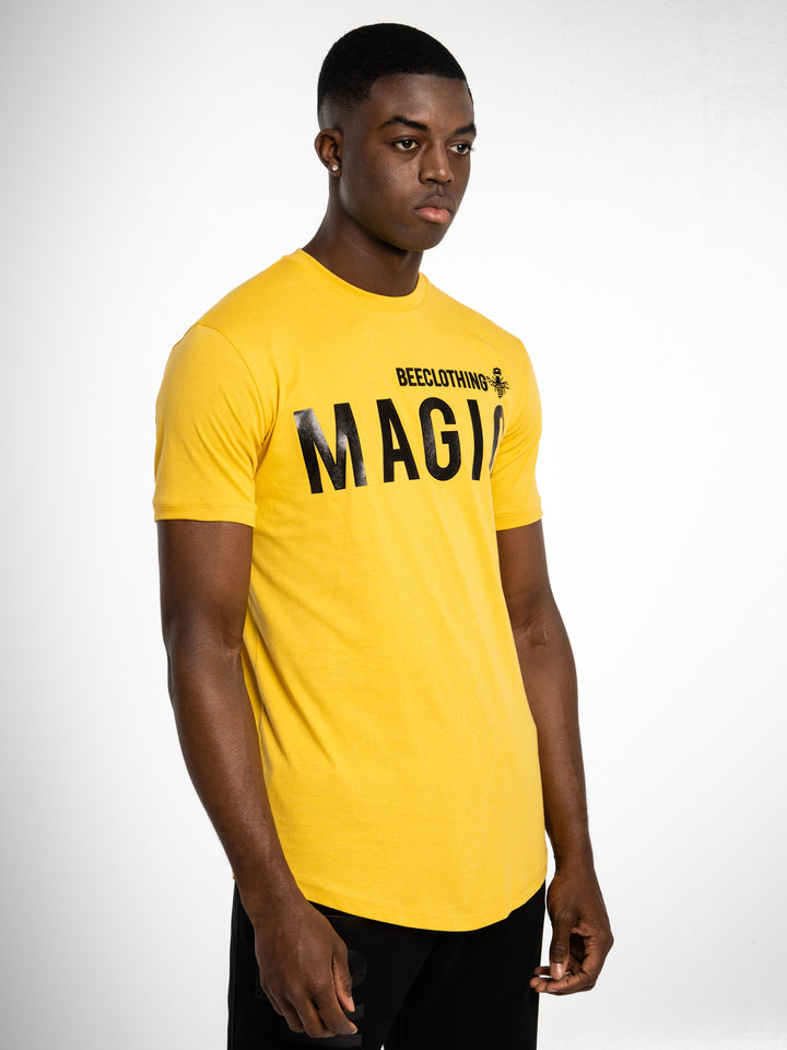Ανδρικό T-Shirt MagicBee Curved Hem Glossy Logo Tee “MAGIC BEE” (7627469422850)