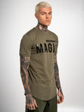 Ανδρικό T-Shirt MagicBee Curved Hem Glossy Logo Tee “MAGIC BEE” (7627467620610)
