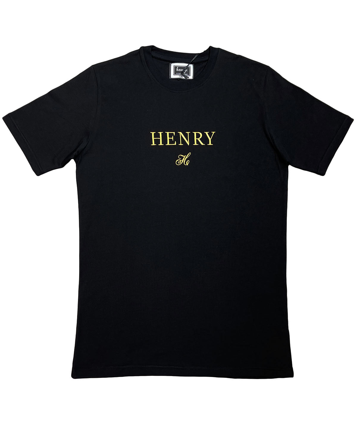 Ανδρικό t-shirt BLACK CENTER LOGO“HENRY” (6653801791652)