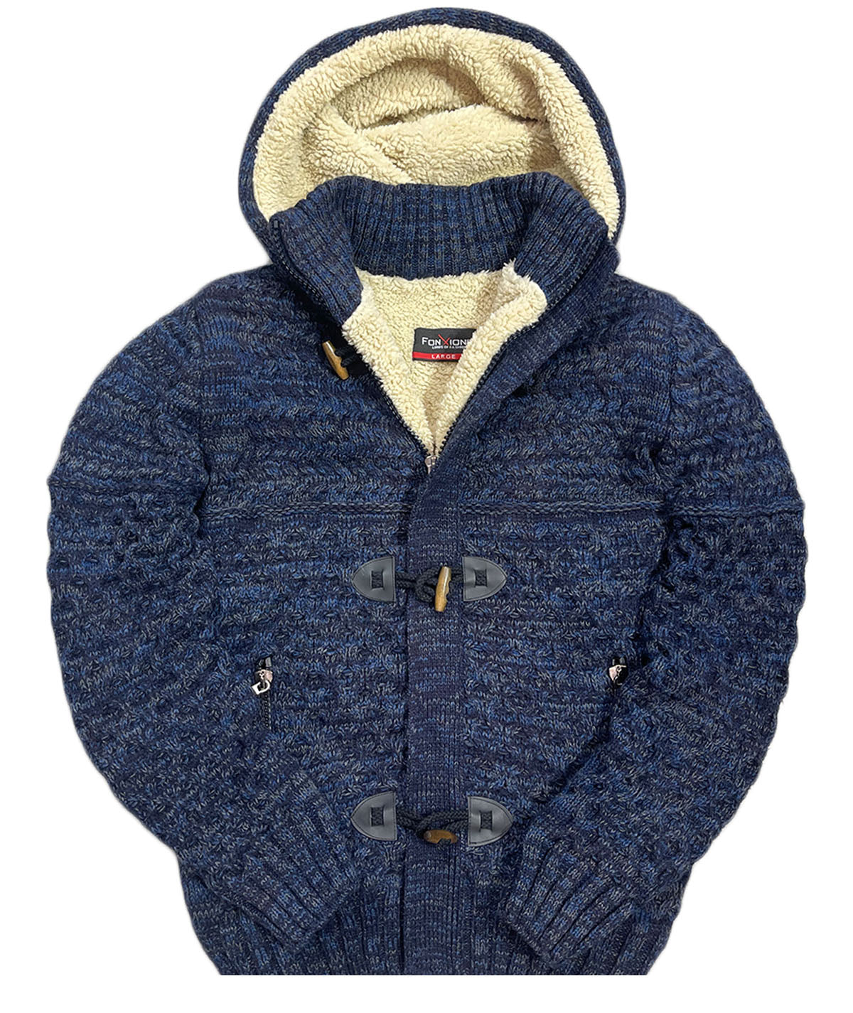 Ανδρική πλέκτη ζακέτα με Γούνα "Montaz Collection"