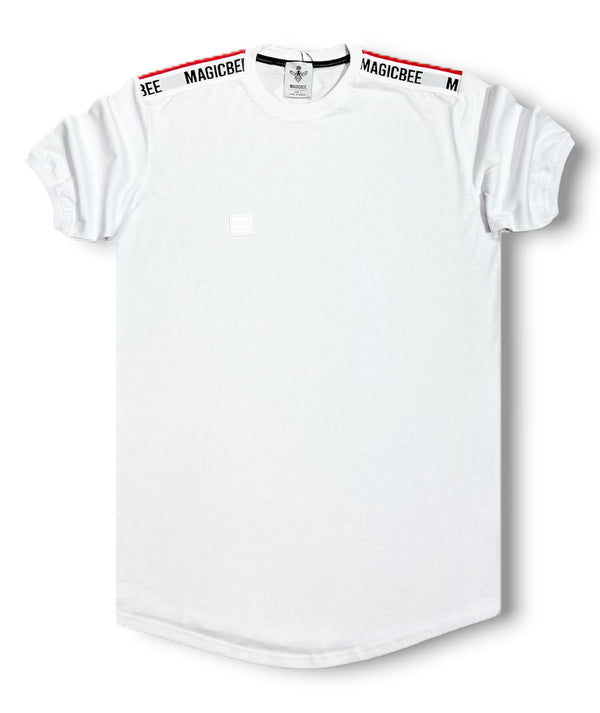 Ανδρικό T-Shirt MagicBee Red & White Shoulder Tape Tee  “MAGIC BEE” (7627341463810)