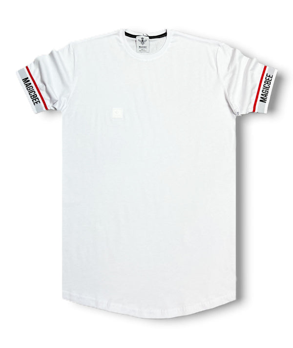 Ανδρικό T-Shirt MagicBee Red & White Elastic Tee “MAGIC BEE” (7627397169410)