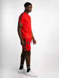Ανδρική Αθλητική Βερμούδα MAGICBEE DOUBLE TAPE SHORTS - RED "MAGIC BEE" (7678922129666)